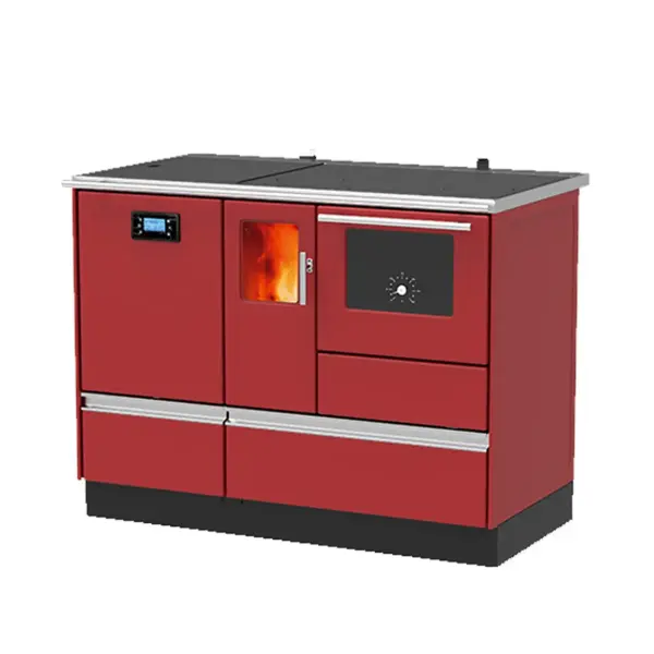 Etažni šporet Alfa Plam H20 pelet ECO, crveni