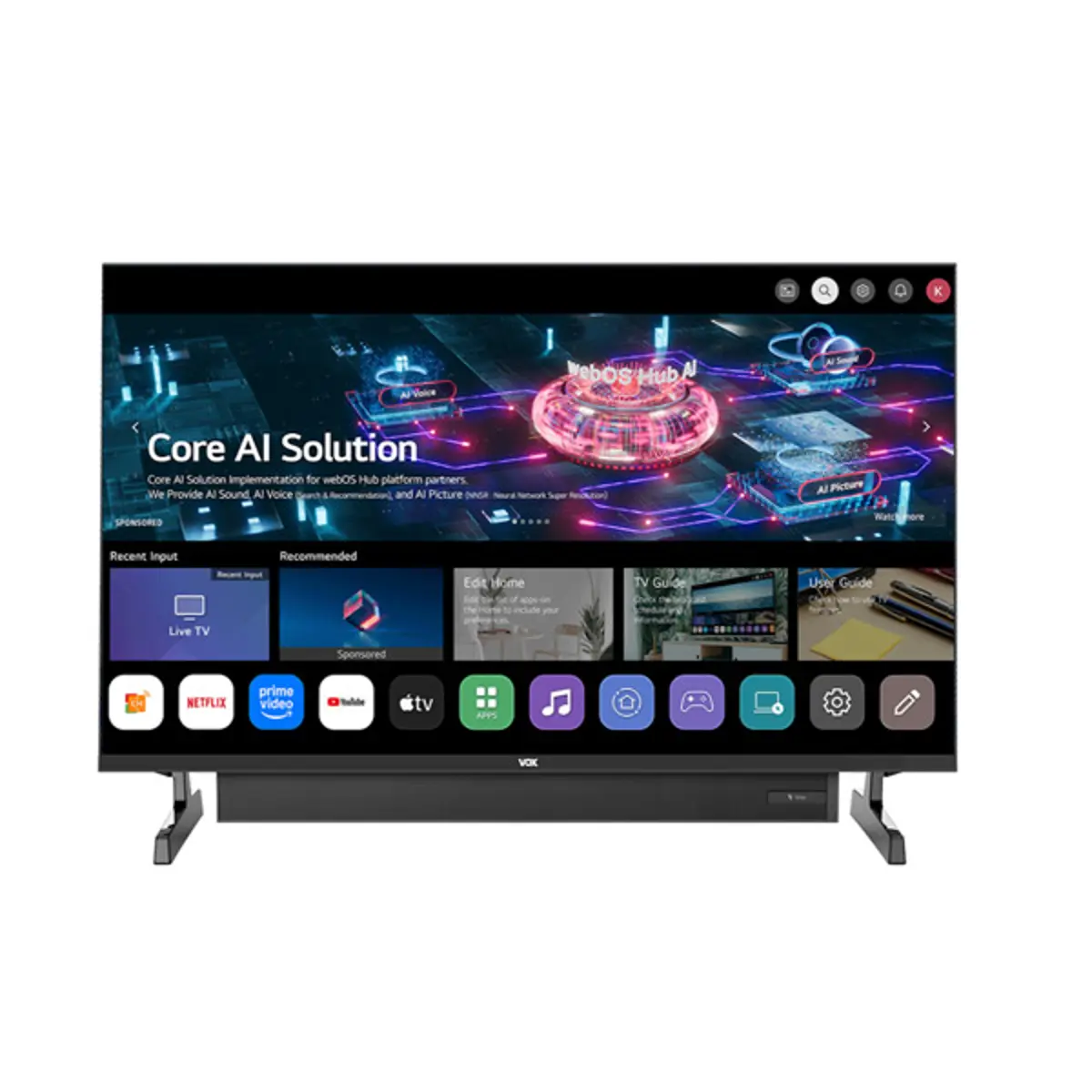 Televizor Vox 32WSB684H Smart, DLED, HD Ready, 32''(81 cm), DVB-T2/C/S2