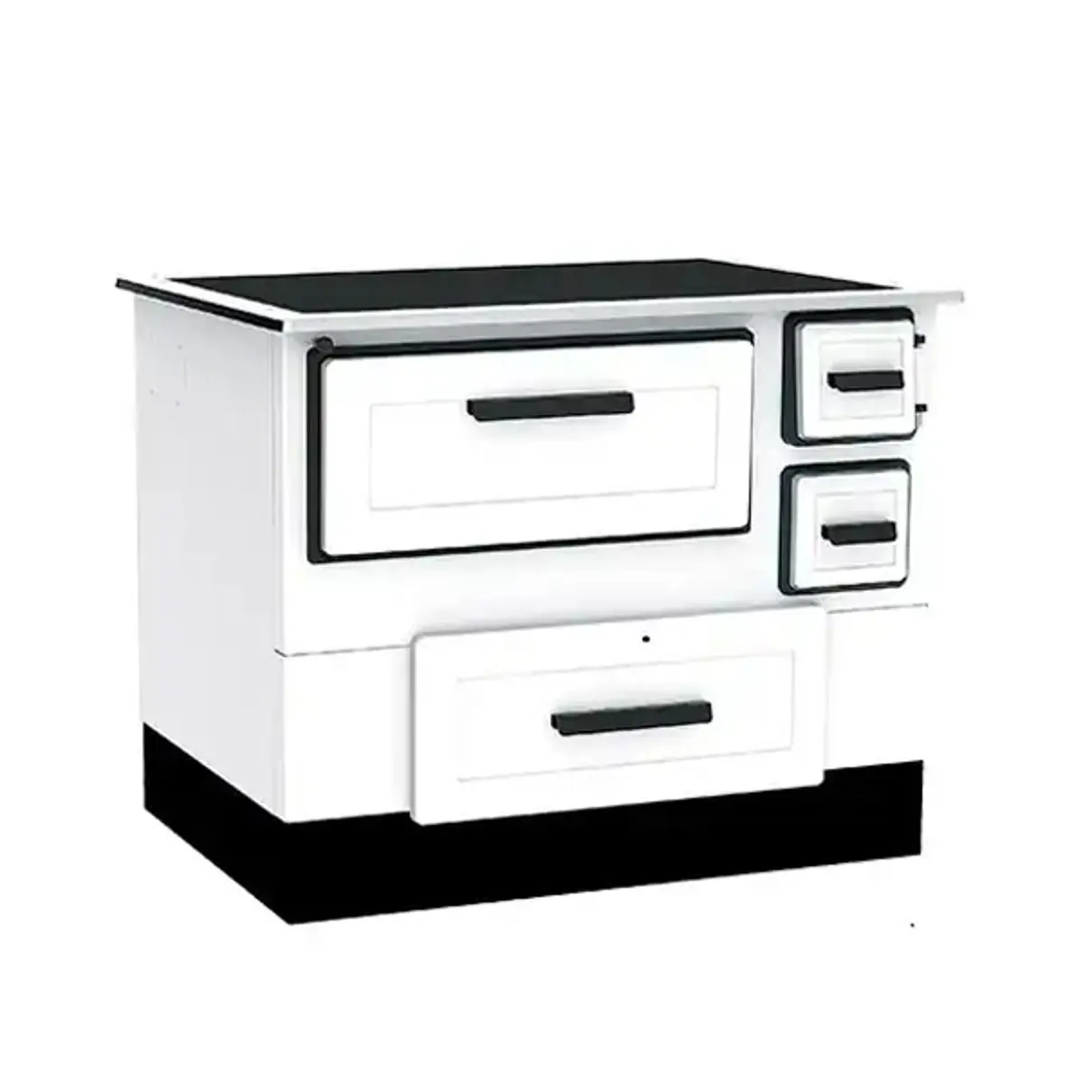 Šporet na čvrsto gorivo Alfa Plam 55 Termo ECO RL, beli, levi