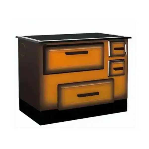 Šporet na čvrsto gorivo Alfa Plam 55 DeluxeEco R L, braon, levi