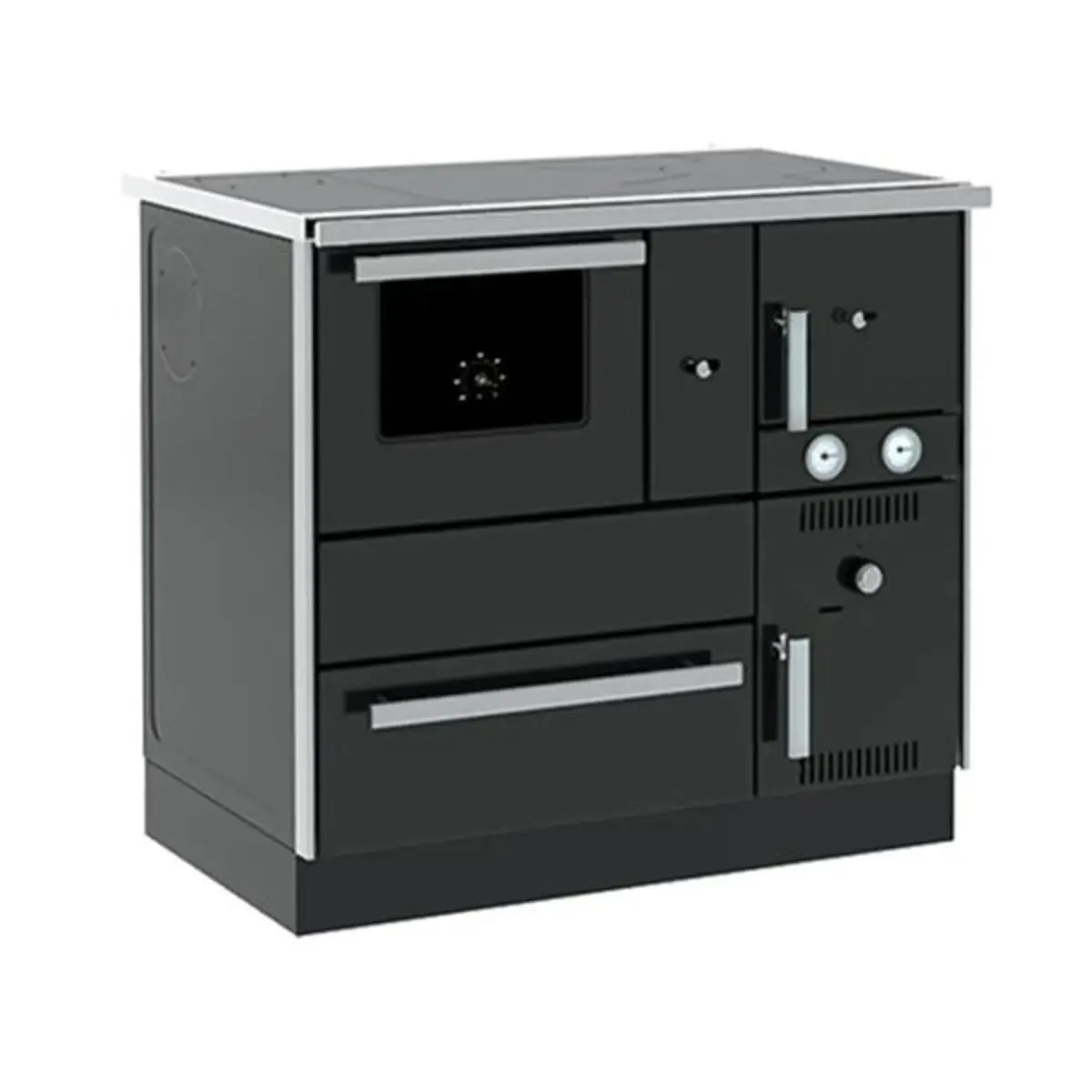 Etažni šporet Alfa Plam TERM 27 NR antracit, levi ECO