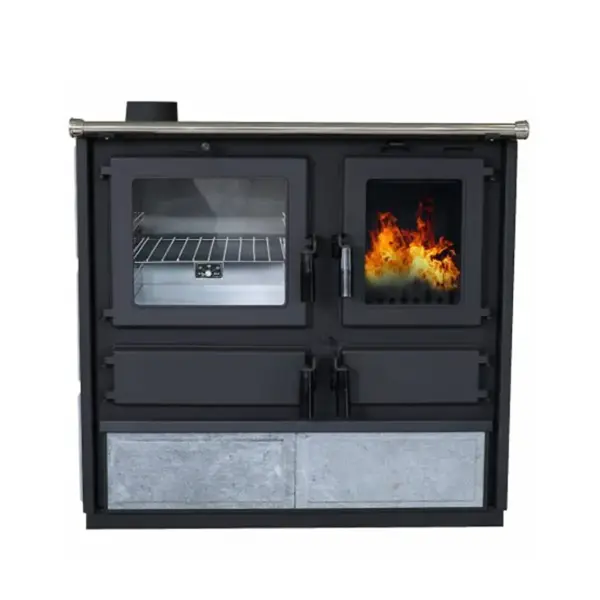 Šporet na čvrsto gorivo TimSistem ROCCO, desni, crni