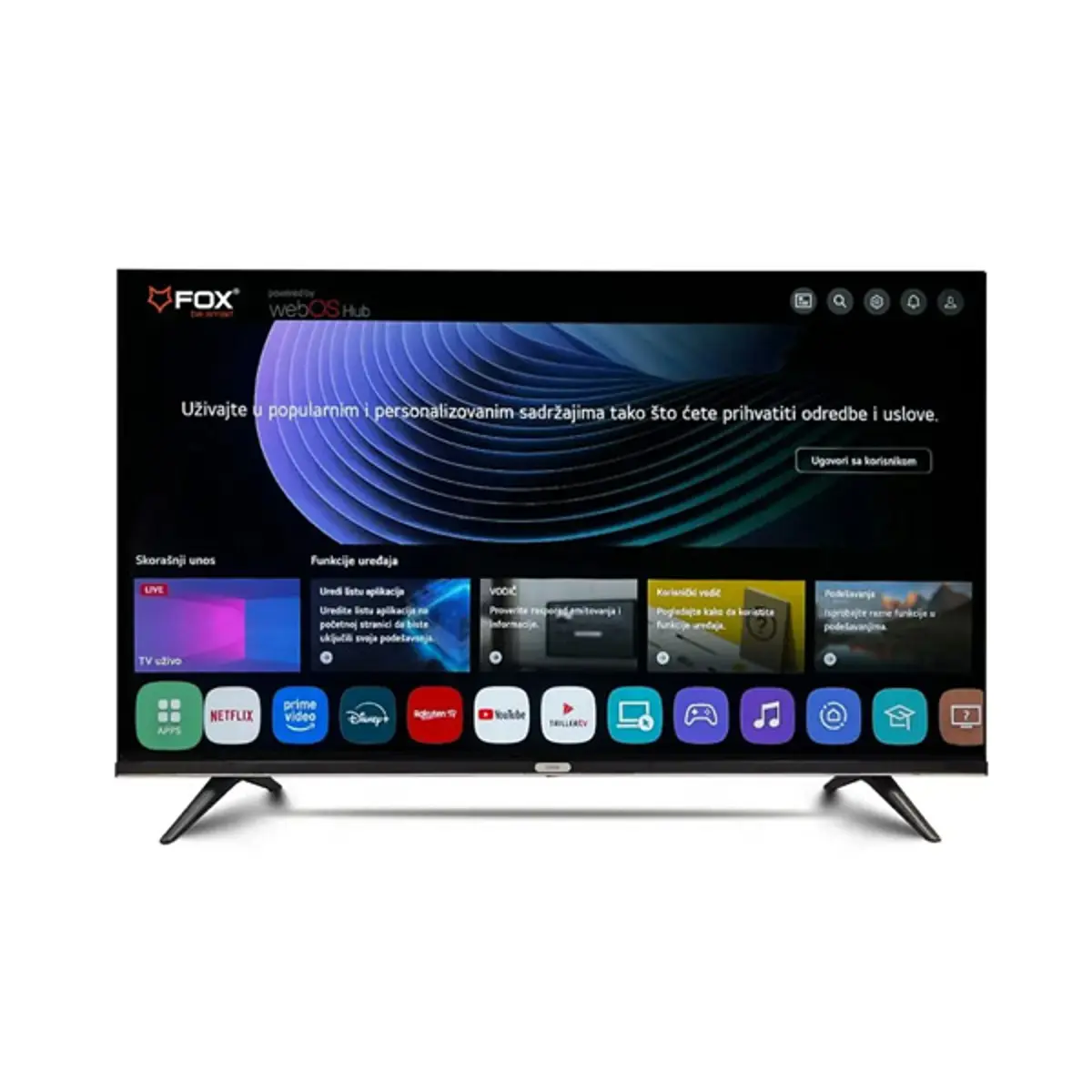 Televizor Fox 55WOS626D Smart, DLED, 4k UHD, 55''(140 cm), DVB-T/T2/C/S/S2