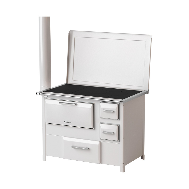 Šporet na čvrsto gorivo MBS 9SL DP, beli, levi