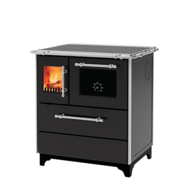 Šporet na čvrsto gorivo Alfa Plam 70 DONNA ECO,antracit, desni