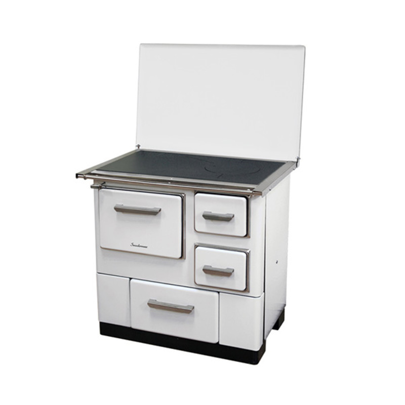 Šporet na čvrsto gorivo MBS 3E DP ECO, beli, levi