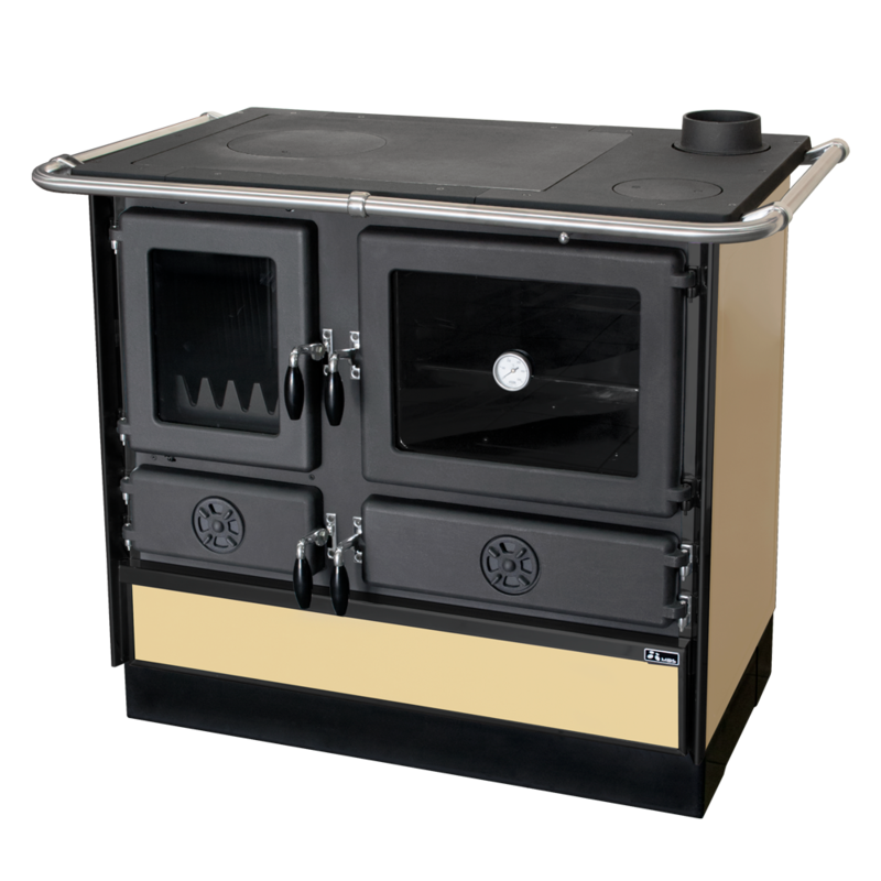 Šporet na čvrsto gorivo MBS magnum plus 4D, krem, desni