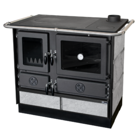 Šporet na čvrsto gorivo MBS magnum plus 4D, sivi, desni