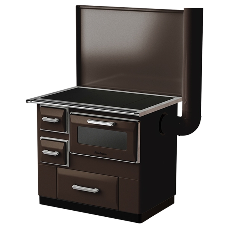 Šporet na čvrsto gorivo MBS SD 7 RS, braon, desni