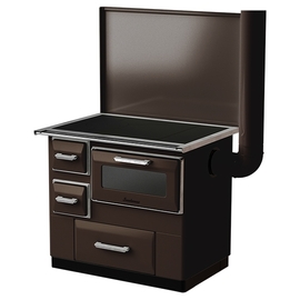 Šporet na čvrsto gorivo MBS SD 7 RS, braon, desni