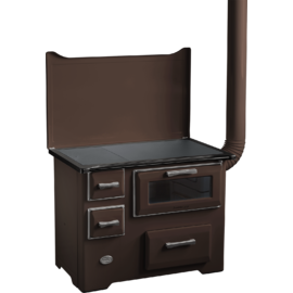 Šporet na čvrsto gorivo MBS SD 9 EM RS, braon, desni