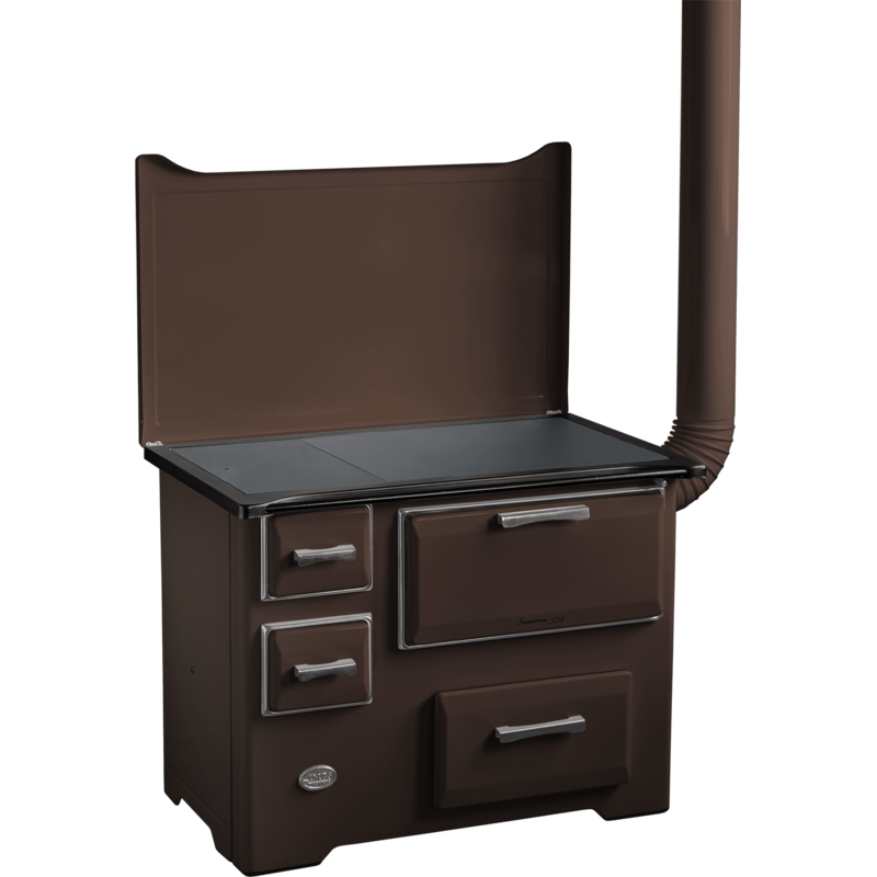 Šporet na čvrsto gorivo MBS SD 9 EM SL, braon, desni