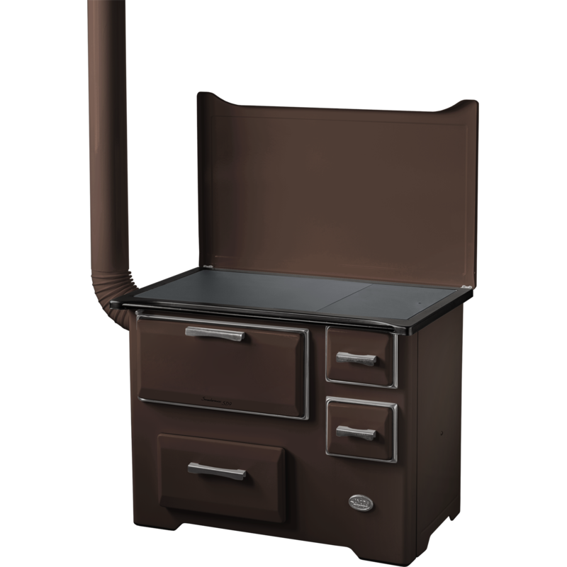 Šporet na čvrsto gorivo MBS SD 9 EM SL, braon, levi